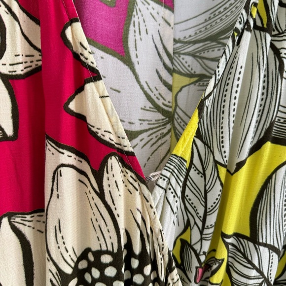 Farm Rio x Anthropologie Floral Wrap Flowy Maxi Dress Size Small - Picture 4 of 9